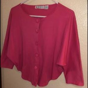 Pink 80’s cardigan.